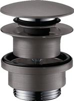 Push Open Afvoergarnituur DN32 HansGrohe Geborsteld Zwart Chroom - thumbnail