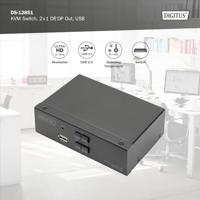 Digitus DS-12851 KVM-switch 1 + 2 poorten DisplayPort 3840 x 2160 Pixel - thumbnail