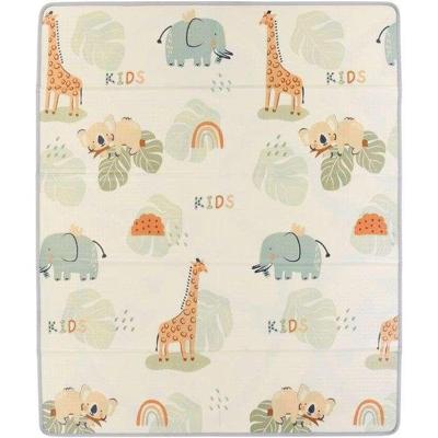 Maxi speelmat - TINEO - Omkeerbaar - 150 x 180 cm - Dieren aan de ene kant / Autobaan aan de andere kant