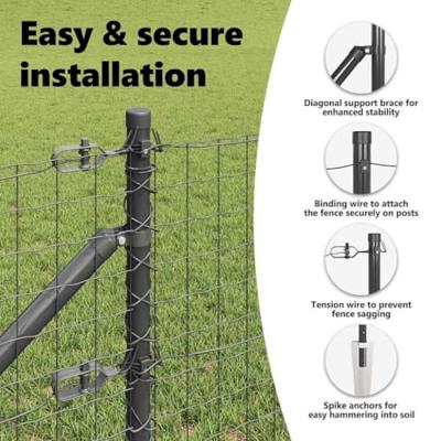 VidaXL Afrasteringspaal 7 pcs grijs staal