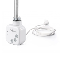 Vipera radiator thermostaat voor elektrische handdoekradiator 1200W analoog wit - thumbnail