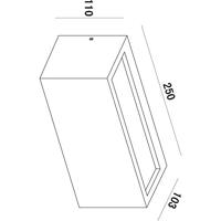 Deko Light Rilongo A 730330 Wandlamp E27 Basaltgrijs - thumbnail