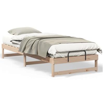 Bedframe met Draaghandvatten Bruin 100 x 220 cm Bedframe met Draaghandvatten Bruin 100 x 220 cm