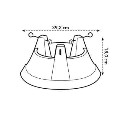 Kerstboomstandaard Nordman 39cm anthraciet Elho - Elho Kerstboomstandaard Nordman 39cm anthraciet Elho - Elho