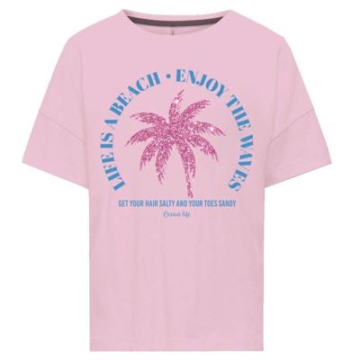 Kids ONLY zomer t-shirt S/S meisjes - roze - Kogwilma