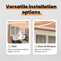 VidaXL Markies geel en oranje 350 x 250 x 165 cm polyester - thumbnail