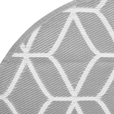 VidaXL Buitenkleed arakil ø160 cm polypropeen grijs VidaXL Buitenkleed arakil ø160 cm polypropeen grijs