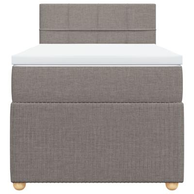 Boxspring met matras stof taupe 120x200 cm - thumbnail