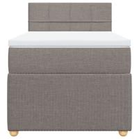 Boxspring met matras stof taupe 80x200 cm - thumbnail