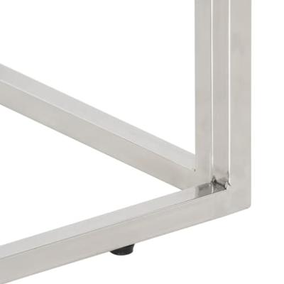 Wandtafel roestvrij staal en massief acaciahout zilverkleurig Wandtafel roestvrij staal en massief acaciahout zilverkleurig