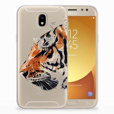 Smartphone hoesje Samsung Galaxy J5 2017 Watercolor Tiger