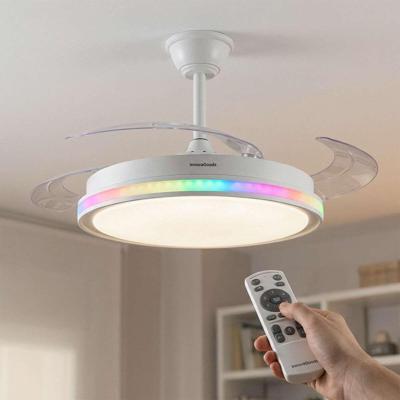 Plafondventilator met RGB LED-licht, 4 intrekbare bladen en afstandsbediening InnovaGoods