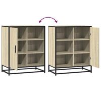 Dressoir 62x35x76 cm bewerkt hout sonoma eikenkleurig - thumbnail
