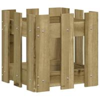 VidaXL Plantenbak met hekontwerp 30x30x30 cm geïmpregneerd grenenhout - thumbnail