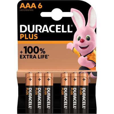 Duracell Alka Plus AAA-batterijen set 6-delig
