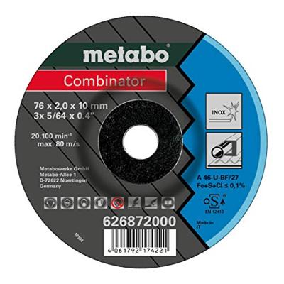 Metabo Combinator 626872000 Doorslijpschijf gebogen 76 mm 1 stuk(s) Inox