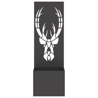 VidaXL Tuin privacy screen zwart 50 x 140 cm koudgewalst staal