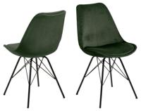 Bendt Eetkamerstoel 'Liva' Velvet, kleur Forest Green - thumbnail