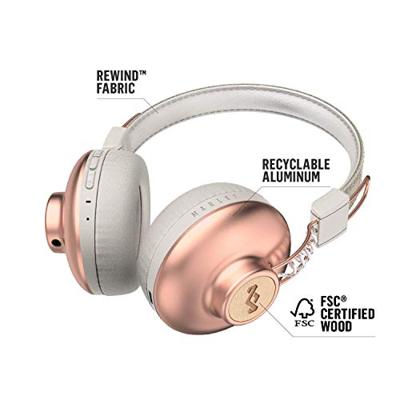 House of Marley Positive Vibration 2 Bt, Draadloze Bluetooth On-Ear Hoofdtelefoon, Geluidsisolatie, Premium Geluid, Microfoon, Opladen Via Usb, 10 Uur Batterijduur, Copper