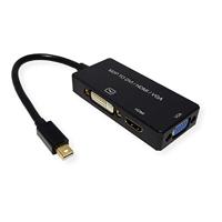 VALUE adapterkabel Mini DisplayPort - VGA / DVI / HDMI, v1.2, Actief - thumbnail