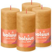 Bolsius rustiek stompkaars 130/68 honey yellow a4 - thumbnail