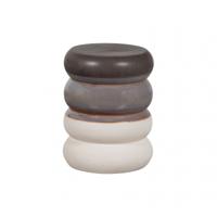 vtwonen Bijzettafel 'Bulb' Keramiek, kleur Grijs Melange - thumbnail