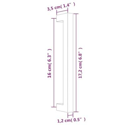 VidaXL Handvatten 20 st 160 mm roestvrij staal zwart