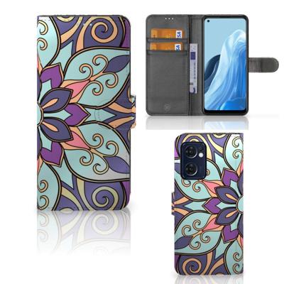 OPPO Find X5 Lite | Reno 7 5G Hoesje Purple Flower OPPO Find X5 Lite | Reno 7 5G Hoesje Purple Flower