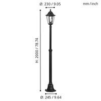 Eglo Staande tuinlampNavedo 200cm zwart - 93464 - thumbnail