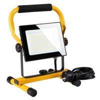 LED&apos;s Work 50W Bouwlamp Werklamp Bedraad 4900lm - Verstelbare beugel - Waterdicht (IP65) - Zwart geel - thumbnail