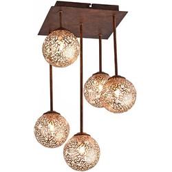 Paul Neuhaus Plafondlamp Greta 5 lichts B 27 cm bruin Paul Neuhaus Plafondlamp Greta 5 lichts B 27 cm bruin