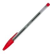 50x Bic Cristal balpen rood medium - thumbnail