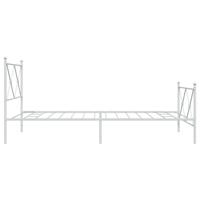 Bedframe met hoofd- en voeteneinde metaal wit 107x203 cm - thumbnail