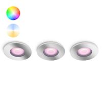Philips InbouwspotsHue Xamento - White and color set van 3 RVS spots - 929003074801 - thumbnail