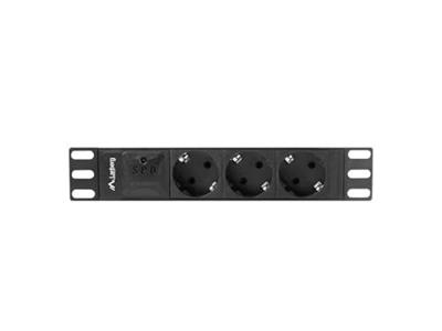 Lanberg PDU-03F-0200-BK energiedistributie 3 AC-uitgang(en) 1U Zwart Lanberg PDU-03F-0200-BK energiedistributie 3 AC-uitgang(en) 1U Zwart