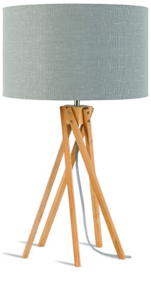 Good&Mojo Tafellamp 'Kilimanjaro' Bamboe en Eco linnen, kleur Lichtgrijs Good&Mojo Tafellamp 'Kilimanjaro' Bamboe en Eco linnen, kleur Lichtgrijs