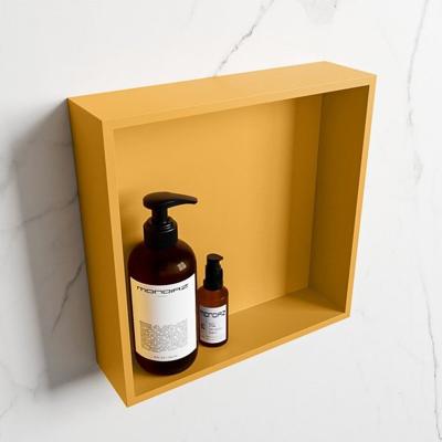 MONDIAZ EASY Nis 29,5x29,5cm in solid surface kleur Ocher | Ocher. 1 vak geschikt voor in- of opbouw MONDIAZ EASY Nis 29,5x29,5cm in solid surface kleur Ocher | Ocher. 1 vak geschikt voor in- of opbouw