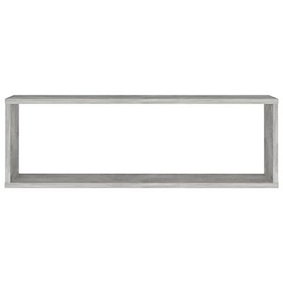 Wandschappen kubus 2 st 80x15x26,5 cm spaanplaat betongrijs