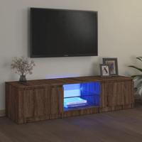 Tv-meubel met LED-verlichting 140x40x35,5 cm bruin eikenkleur - thumbnail