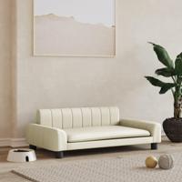 Hondenmand 90x53x30 cm kunstleer crmekleurig - thumbnail