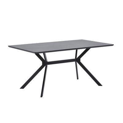 WOOOD Eettafel 'Bruno' 160 x 90cm, kleur zwart