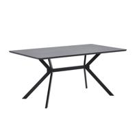 WOOOD Eettafel 'Bruno' 160 x 90cm, kleur zwart - thumbnail