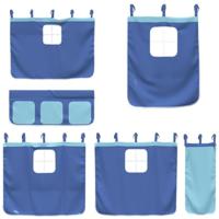 Gordijnen voor hoogslaper polyester blauw - thumbnail