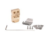 Brass Differential Cover Set w/ Stainless Steel Axle Skid Plate - Axial SCX24 - thumbnail