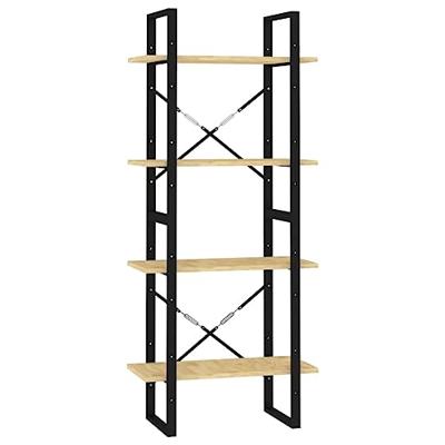 VidaXL Boekenkast met 4 schappen 60x30x140 cm massief grenenhout