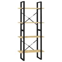 VidaXL Boekenkast met 4 schappen 60x30x140 cm massief grenenhout - thumbnail