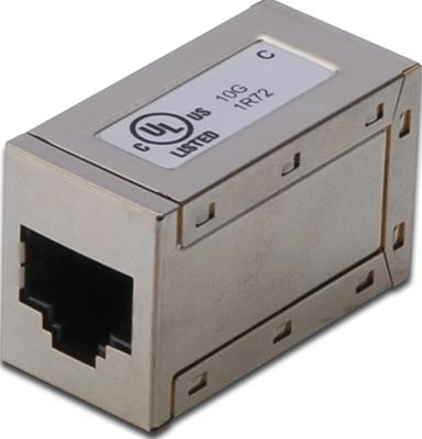 Digitus RJ45 Netwerk Adapter CAT 5, CAT 5e, CAT 6 [1x RJ45-bus - 1x RJ45-bus] Grijs