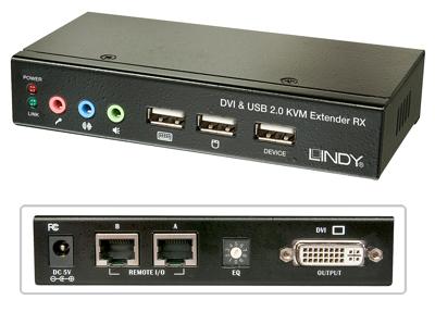 LINDY Cat.5 KVM Extender Classic KVM-extender DVI 1920 x 1200 Pixel