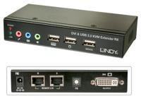 LINDY Cat.5 KVM Extender Classic KVM-extender DVI 1920 x 1200 Pixel - thumbnail