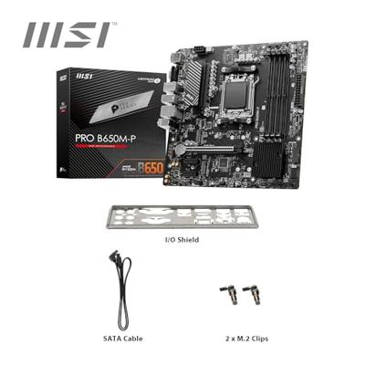 MSI pro b650m-p socket am5 moederbord (zwart, raid, 2.5 gb-lan, sound, µatx)